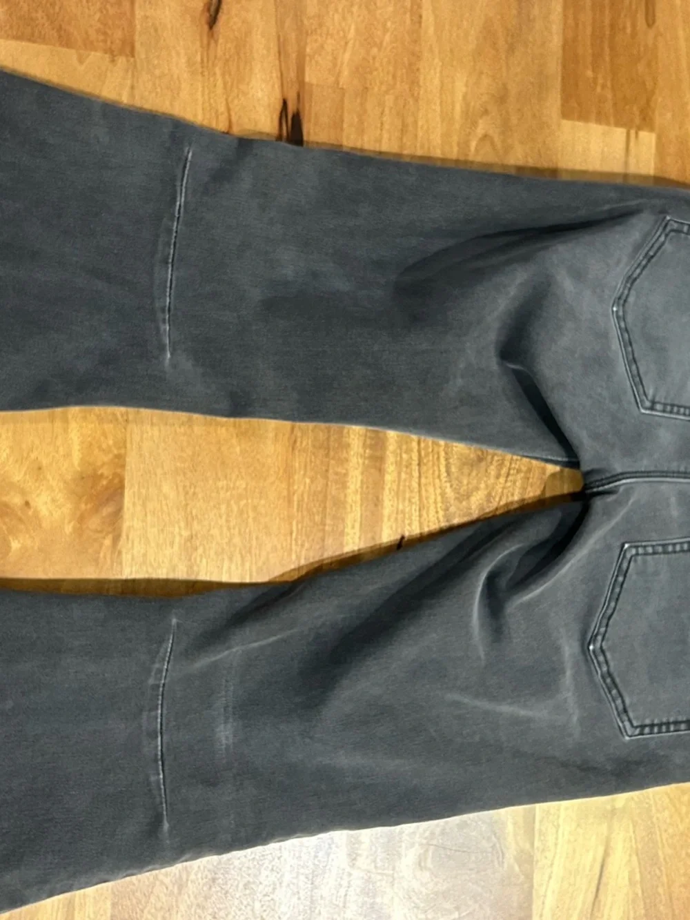 Free People Gray Ultra Flare Jeans Elastic Waist Low Rise Size 26